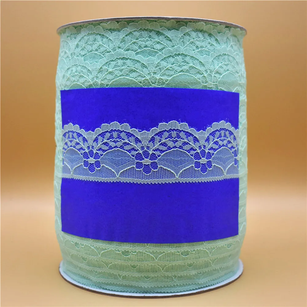 Оптовая продажа 300 ярдов/рулон белая кружевная лента 40 мм ткань с широкой