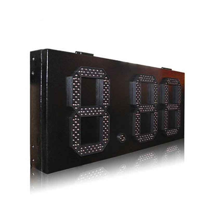 Наружный водонепроницаемый 7-секционный 12-дюймовый одиночный красный цифровой