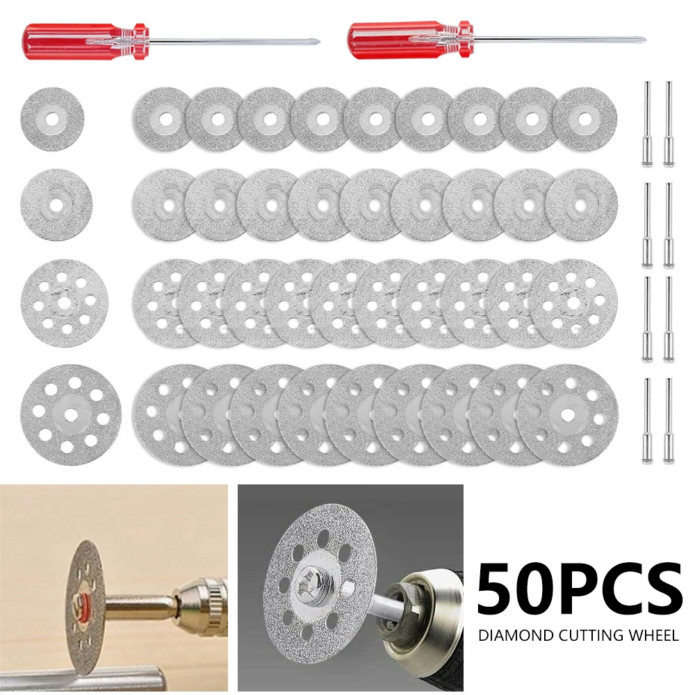 

50PCS Diamond Cutting Wheel Professional Rotary Tool Grinder Metal Cut off Discs Circular Saw Blades DIY Craft Power Accessories
