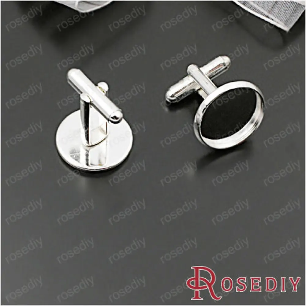 

Wholesale 20*18mm Inner Diameter 16mm Silver color Round Copper Cufflinks Diy Jewelry Findings Accessories 10 Pieces(JM6106)