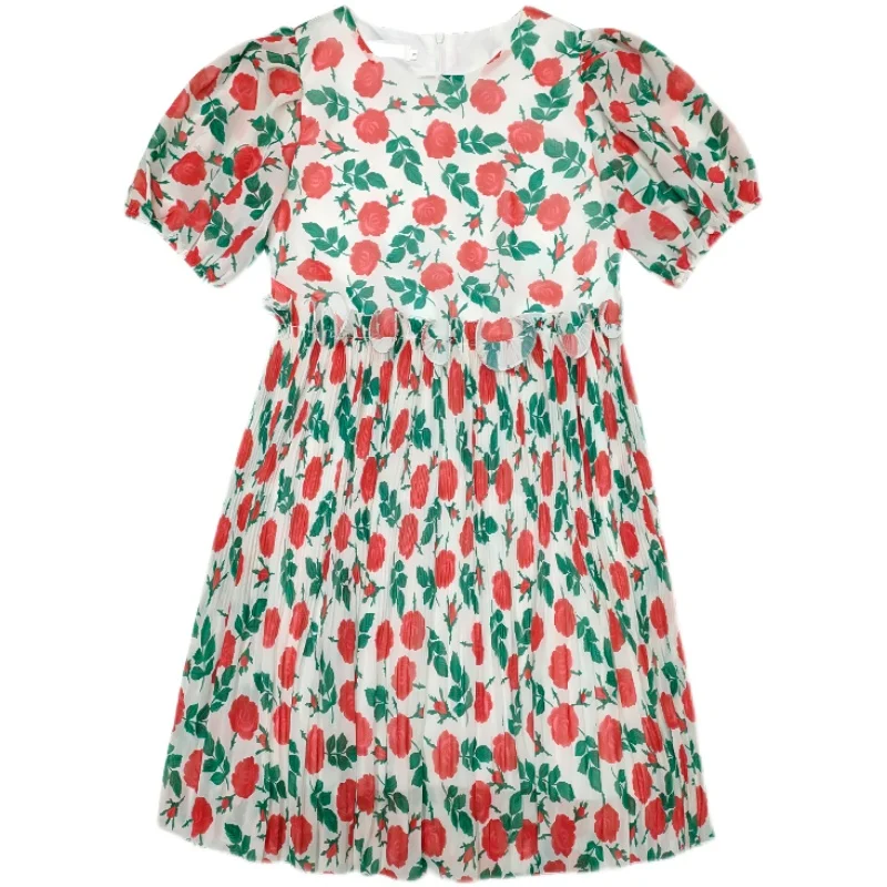 

COIGARSAM Vintage Floral Print Women Mini dress New Spring Summer Puff Sleeve Dresses Design And Color 1815