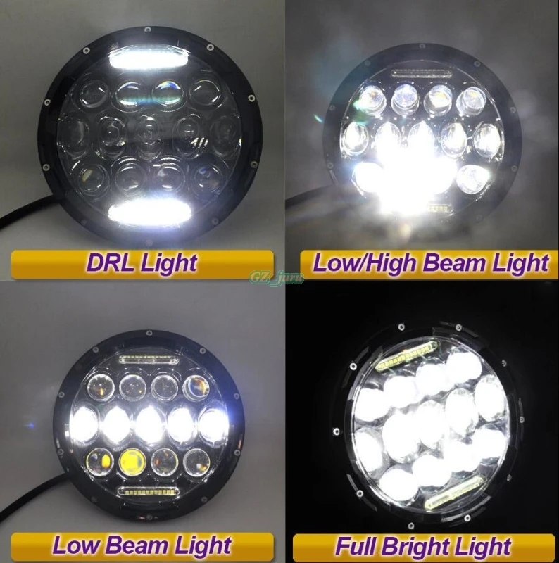 2 шт. 7 дюймов 75 Вт Светодиодный фар H4 H13 DRL для Jeep 1997 2017 Wrangler JK Harley|headlight h4|led drldrl led |