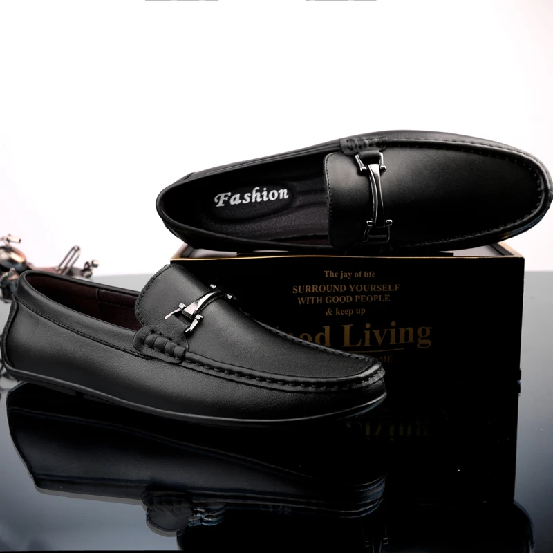 Мужские кожаные туфли зимняя теплая шерстяная обувь для вождения на плоской