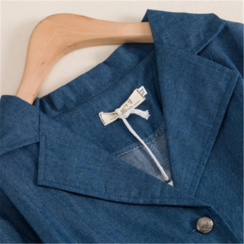 Элегантное летнее женское платье из Tencel джинсовое сшитое Сетчатое кружевное для