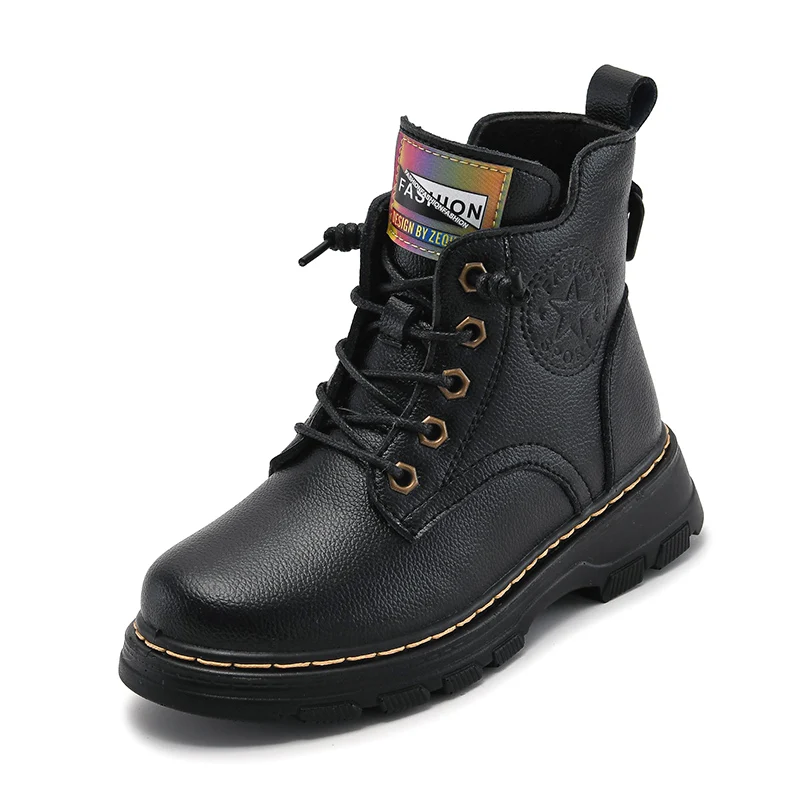 Зимние ботинки для девочек и мальчиков детская зимняя обувь с плюшевой