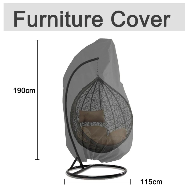

Polyester Swing Hanging Chair Eggshell Dust Cover Waterproof UV Resistant Durable Windproof Cover Outdoor Garden Yard Products
