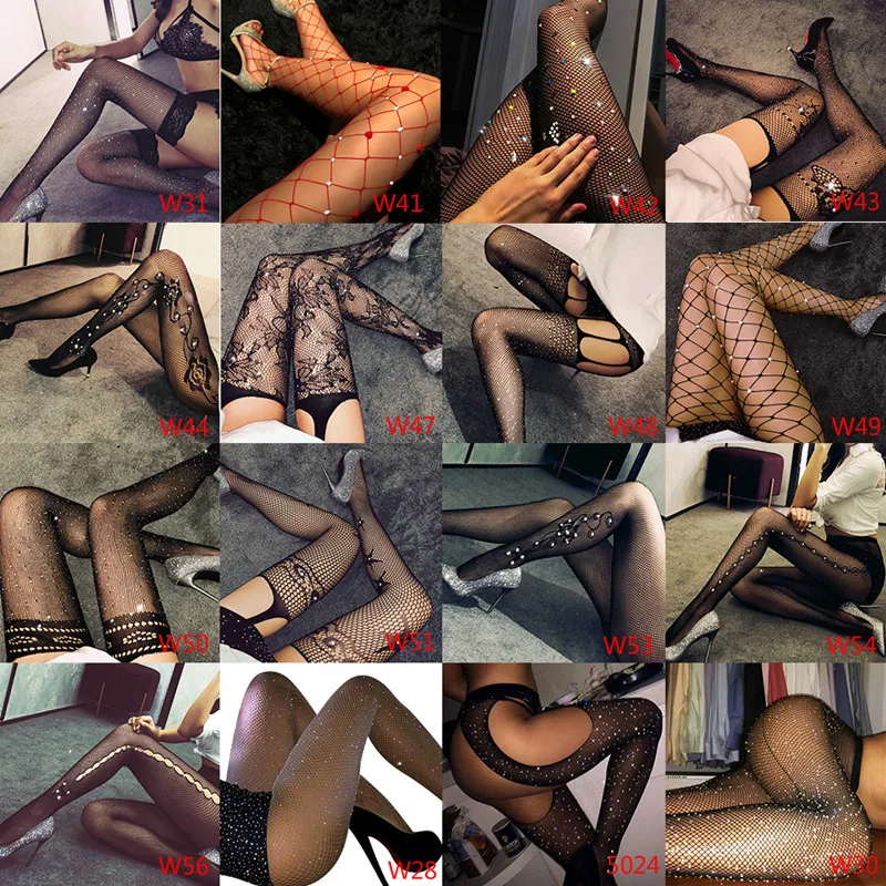 

Thigh high stockings starry diamond pantyhose high quality fashion sexy suspenders stockings women lingerie sexy fishnet