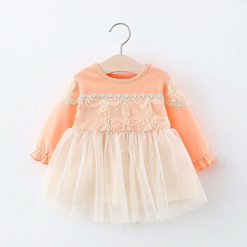 Babyinstar/Одежда для маленьких девочек кружевные платья принцессы с длинными