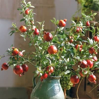 simulation pomegranate branch flower arrangement decoration artificial plant artificial flower red pomegranate fruit home decor