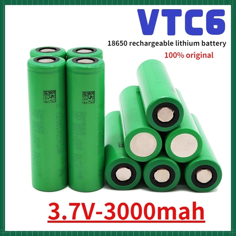 20 шт. новый оригинальный аккумулятор 18650 VTC6 3 7 в 3000 мАч перезаряжаемая батарея для