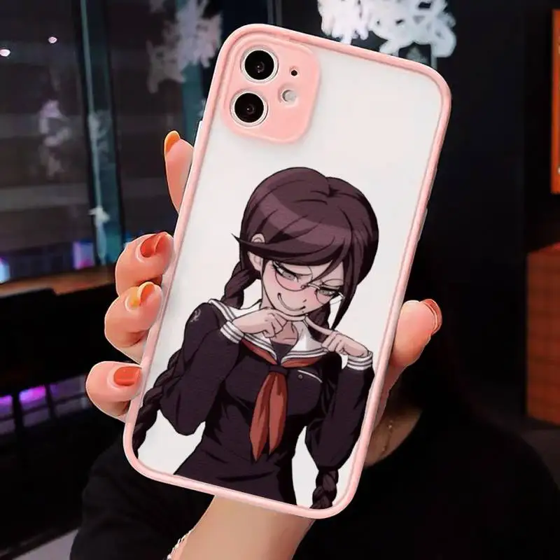

Toko Fukawa cartoon Phone Cases Matte Transparent for iPhone 7 8 11 12 s mini pro X XS XR MAX Plus cover funda