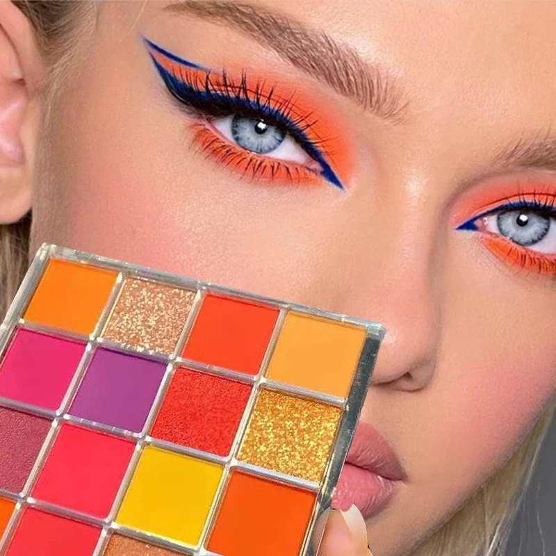 Матовые блестящие тени для век Палитра 16 цветов водостойкий пигмент стойкие