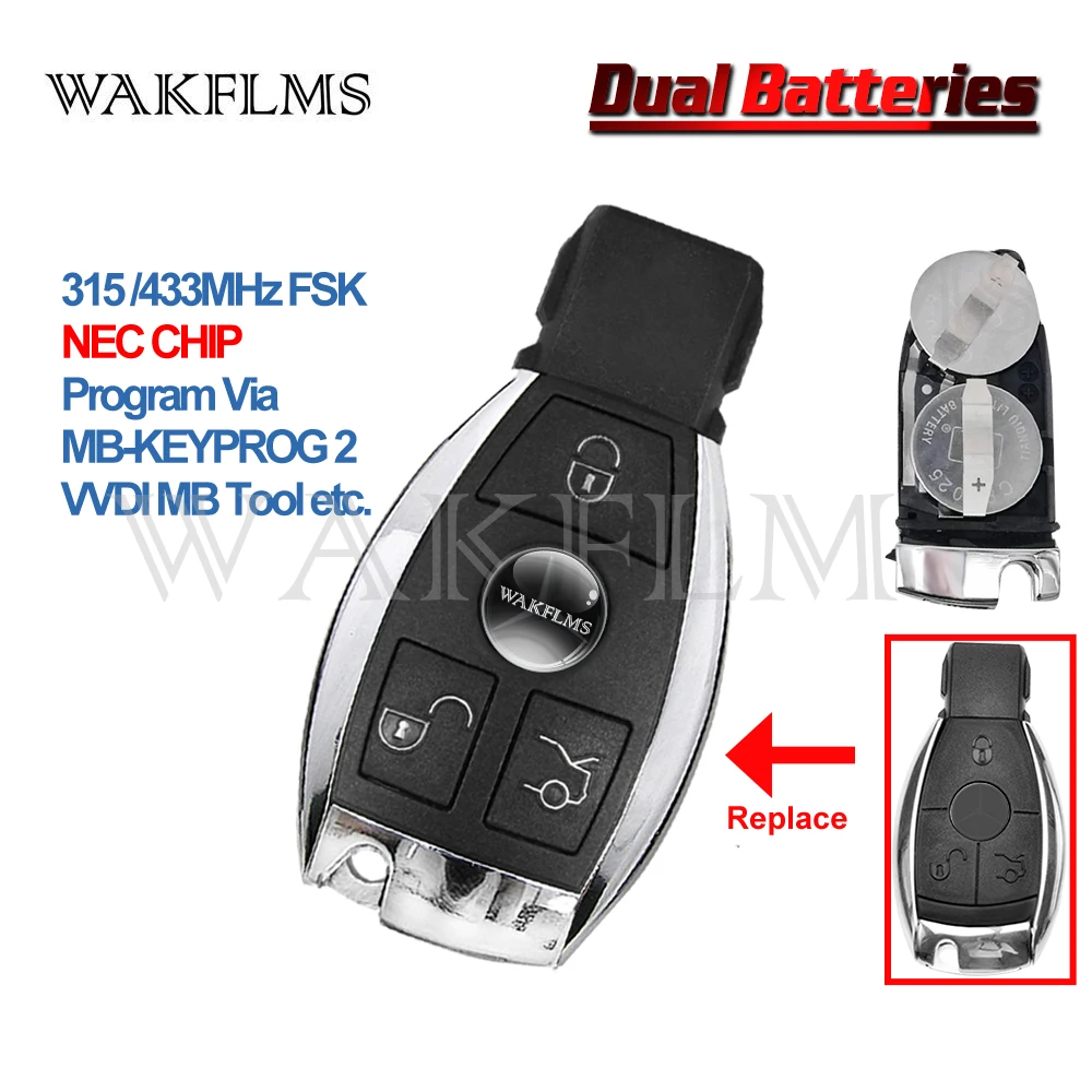 Модернизированный смарт ключ дистанционного управления для Mercedes Benz A B C E S Class W203