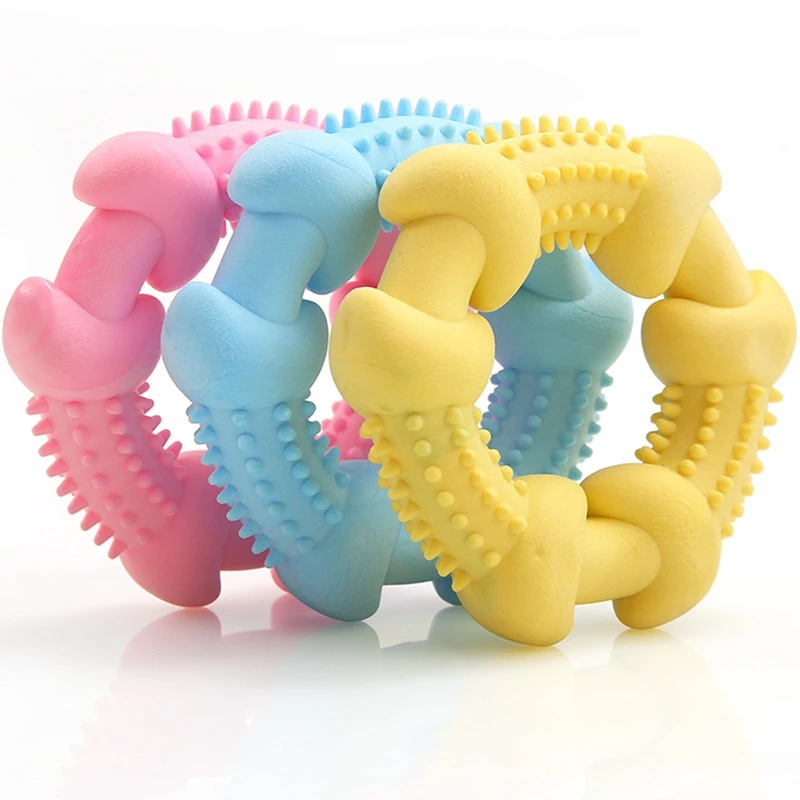

Rubber Dog Toy with Thorn Bone Rubber Ring Pet Molar Teeth Pet Toy Dog Bite Resistant Molar Training