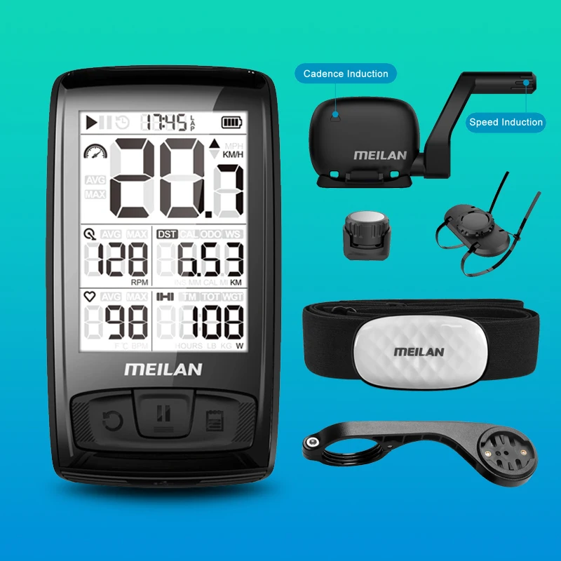 

Meilan M4 BALDE C3 Taillights Tachometer Outdoor Indoor Training cadence Speed Sensor Stopwatch Wireless Bicycle Speedometer