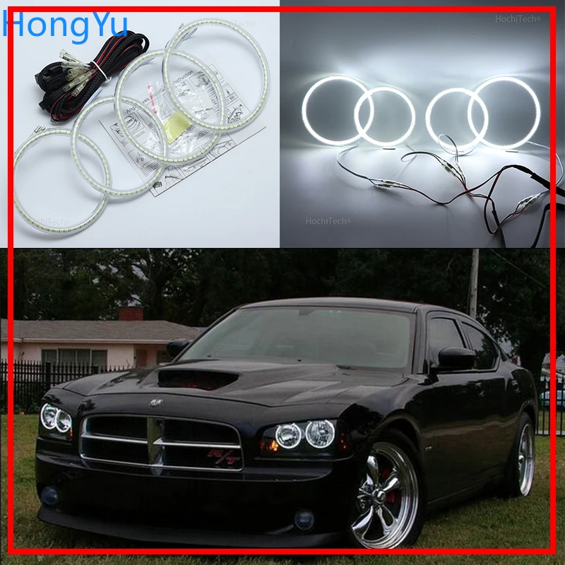 

Для Dodge Зарядное устройство 2005 - 2010 супер яркий белого цвета 3528 SMD комплект светодиодов «глаза ангела» Противотуманные фары светильник дневн...