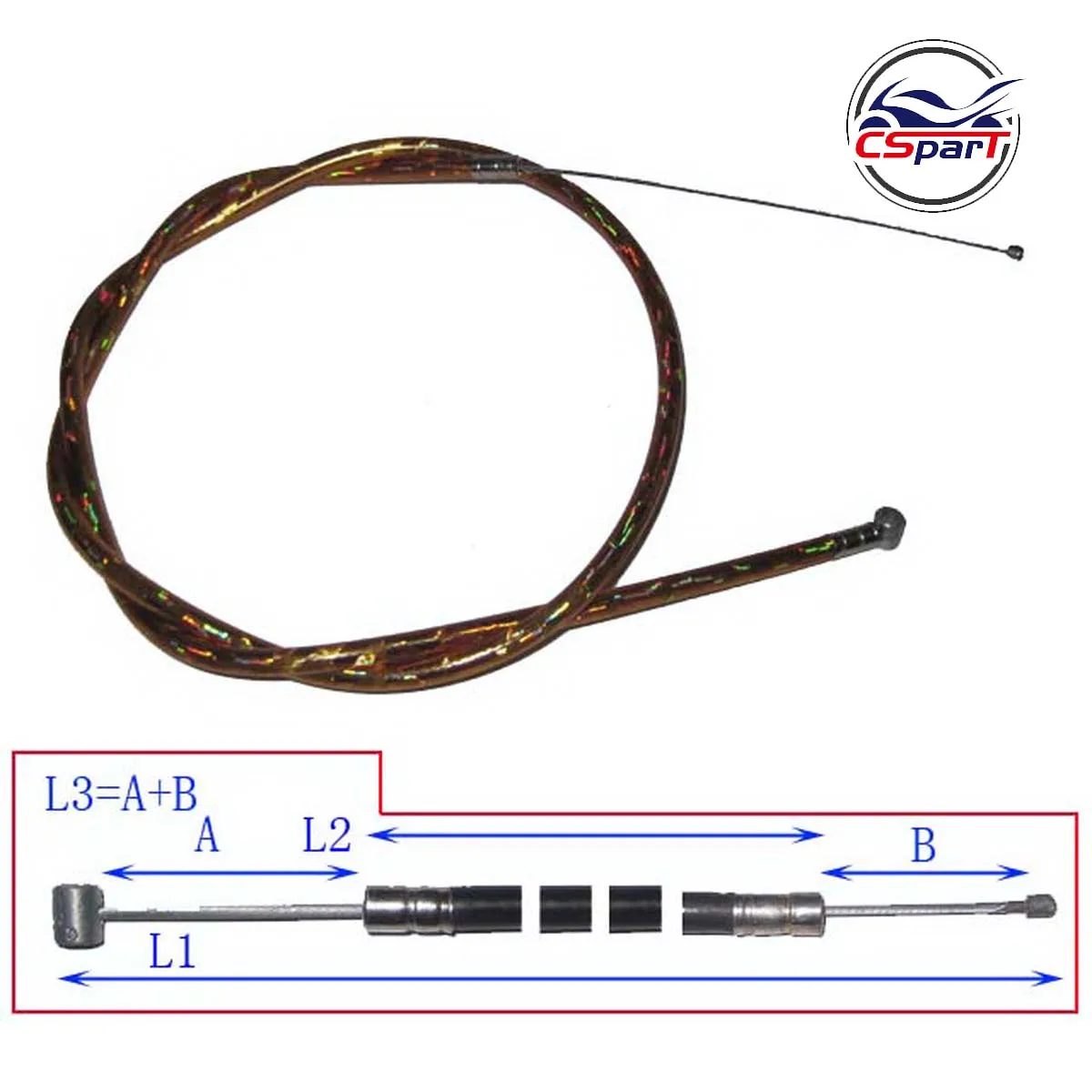 

Golden 82 см трос дроссельной заслонки для мини-мотовездехода, карманного кроссового мотоцикла, скутера, чоппера 33CC 43CC 47CC 49CC