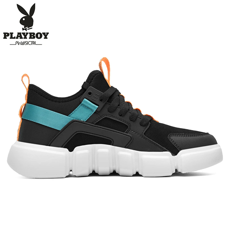 PLAYBOY Новые мужские повседневные кроссовки легкие модные кроссовки дышащая корова спилок+ ПУ+ ткань амортизация Спорт на открытом воздухе