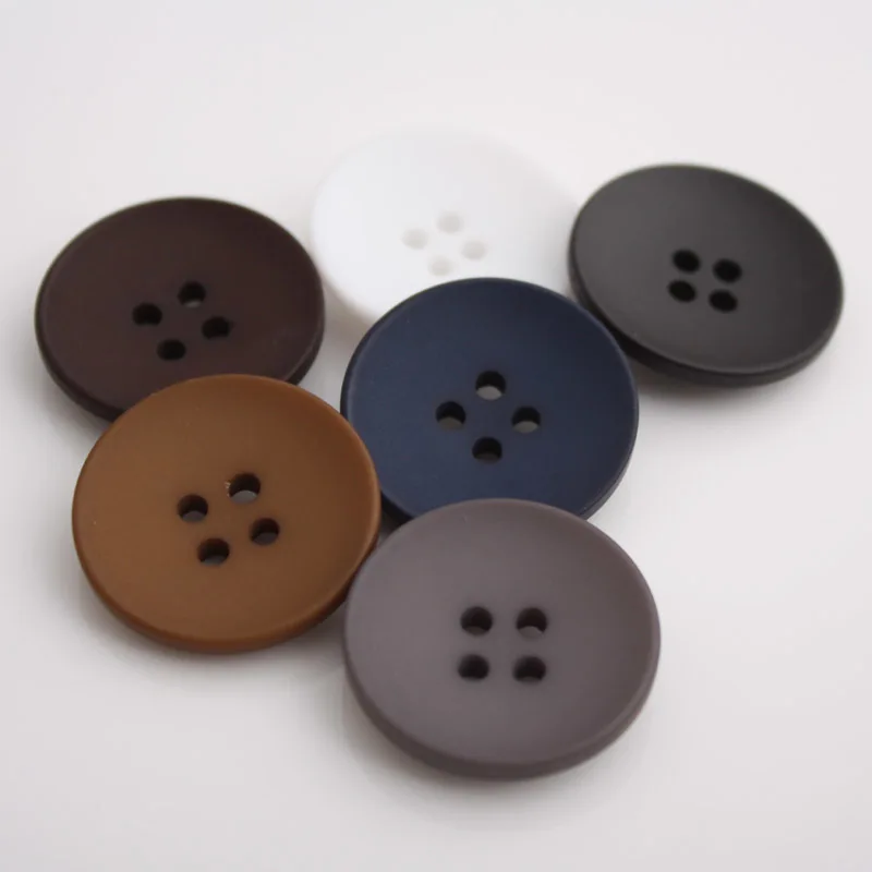 10 шт./компл. ретро черные круглые полимерные пуговицы 4 отверстия швейная Кнопка