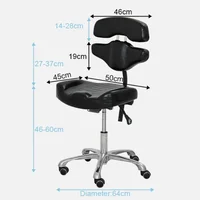 Modern Adjustable Swivel Salon Massage Spa Seat Tattoo Medical Chair Stool Leather Seat and Back Massage Swivel Chair Furniture