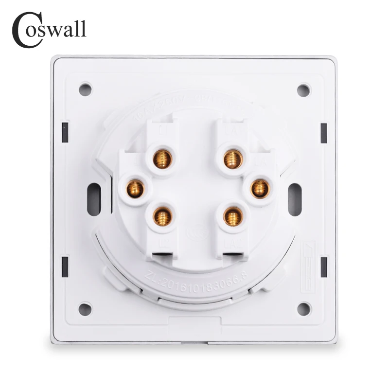 COSWALL 1/2/3/4 Gang 1/2 Way On / Off настенный выключатель света с большой диафрагмой