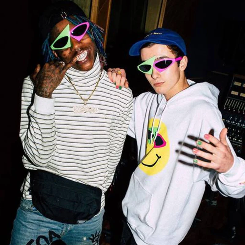 Новинка зеленые розовые очки контрастного цвета Roy Purdy стиль хип хоп