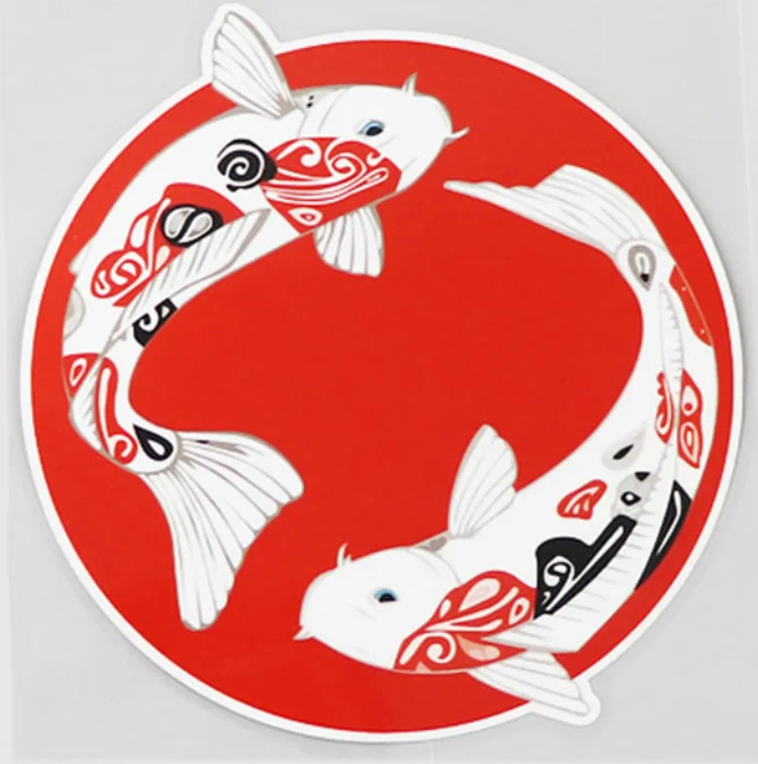 

JuYouHui Exterior Accessories Decal Fashion Koi Car-Sticker Automobiles Motorcycles Window Bumper Laptop Vinyl Decals PVC 13cm