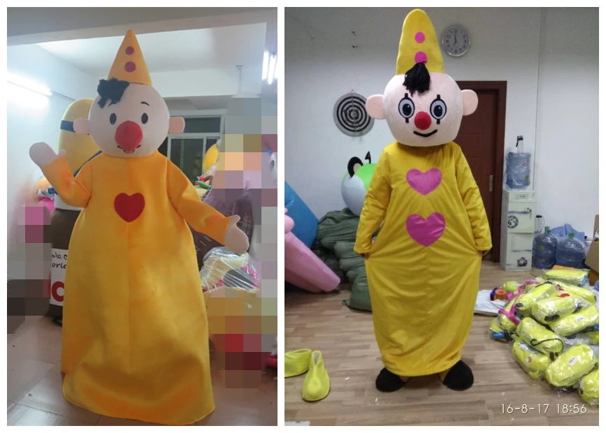 

Желтая шапка мальчик мультфильм талисман костюм Взрослый размер Хэллоуин Рождество карвиналь вечерние талисман для открытия Добро пожало...