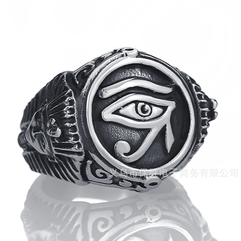 1 ancient silver New 4 Styles Punk Men Rings Vintage/Hiphop Male Ring Daily Jewelry Size 7-13 - Main Stone Color: 1 ancient silver