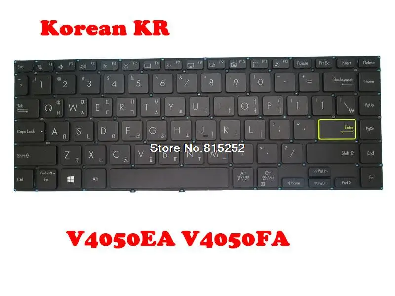 

Laptop Keyboard For ASUS V4050EA V4050FA Without Frame Black Korean KR NO Backlit Film