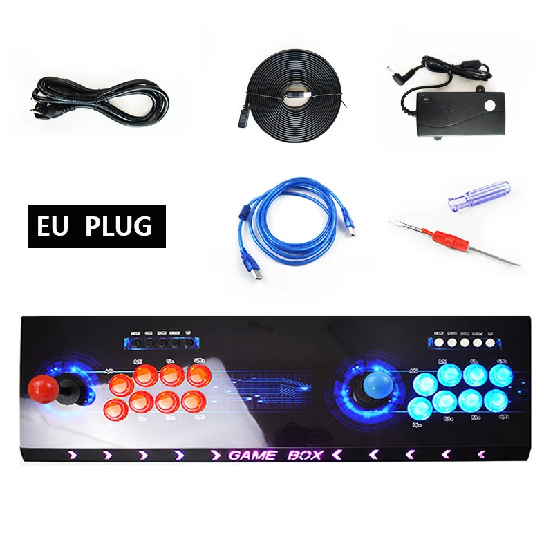 Type 6 EU PLUG IYO 3D Pandora X 2600 игровая аркадная консоль джойстик с нулевой задержкой 8 кнопок печатная плата HDMI VGA выход Ретро видео аркадная машина - Цвет: Type 6 EU PLUG