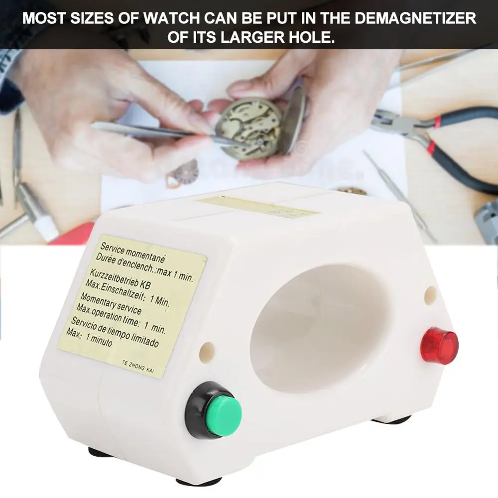 Mechanical Wristwatch Demagnetizer Watch Demagnetizing Time Adjusting Watchmaker Repair Tool Accessories EU/US Plug | Наручные часы