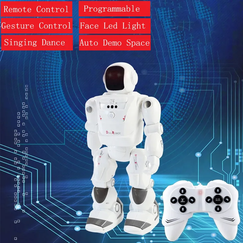 

New Space Dancing Robot With One Key Demo Program Music Dance LED Expression Touch Sensor 2.4G Robot Kid Friend Gesture Control