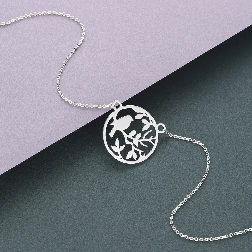 Женское колье-чокер из нержавеющей стали Cxwind простое ожерелье с полой веткой и