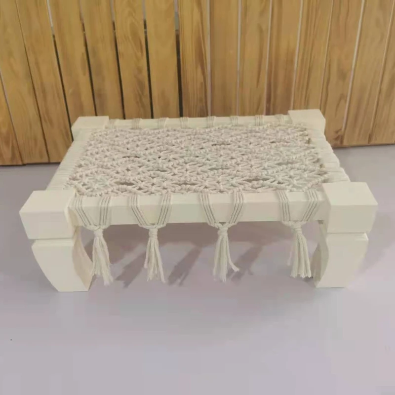 Newborn Photography Props Hand-woven Chair Baby Photo Shooting Crib with Tassels D5QA | Мать и ребенок
