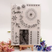 flower stamps scrapbook paper transparent clear handmade decoration gifts rubber stamp for card diy scrapbooking