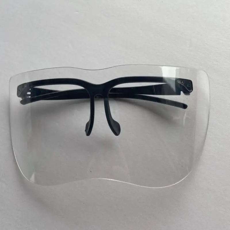 Очки большого размера увеличенный козырек зеркальная защита на половину лица