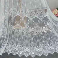 3 m pcs exquisite france eyelash lace fabric white handmade diy curtain decorative 150cm wide clothes accessories v2471