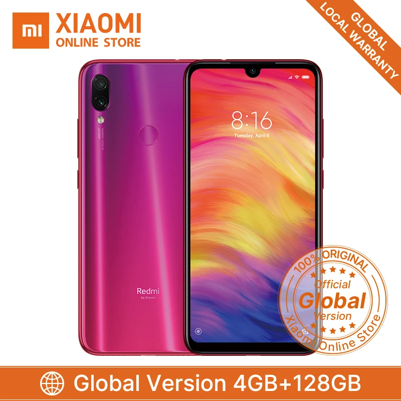 Мобильный телефон Xiaomi Redmi Note 7 с глобальной версией 4 Гб 128 ГБ Восьмиядерный