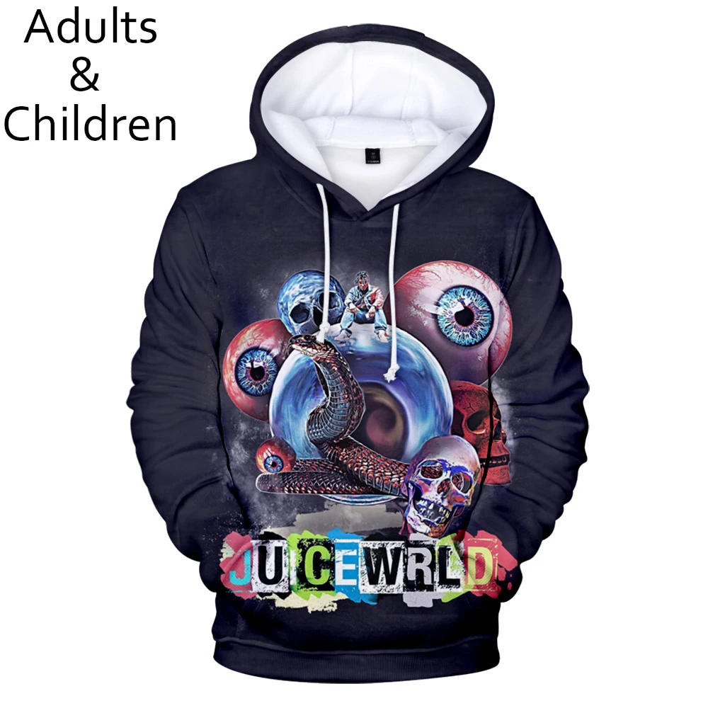 

3D Hoodies Print Juice WRLD Hoodie Men Sweatshirt Women Harajuku Kids pullovers Casual Hot sale Juice WRLD 3D boys girls Hooded