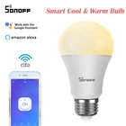 Умная Светодиодная лампа SONOFF 9 Вт с Wi-Fi, RGB-подсветкой и таймером для управления через приложение eWeLink, совместимая с Alexa Google Home Automation