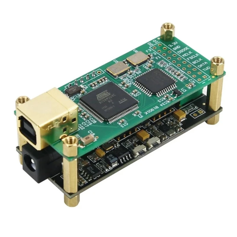 

for Amanero Interface + ES9038Q2M Audio Decoder Board Audio HiFi USB Sound Card Support DSD256 PCM 384Khz