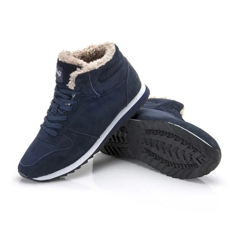 Мужская обувь 2019 Мужские зимние ботинки ботильоны мужские Теплые меховые сапоги