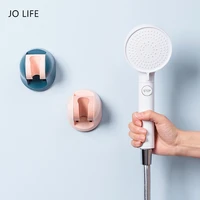 jo life bathroom shower holder adjustable durable self adhesive wall mounted shower head bracket rack