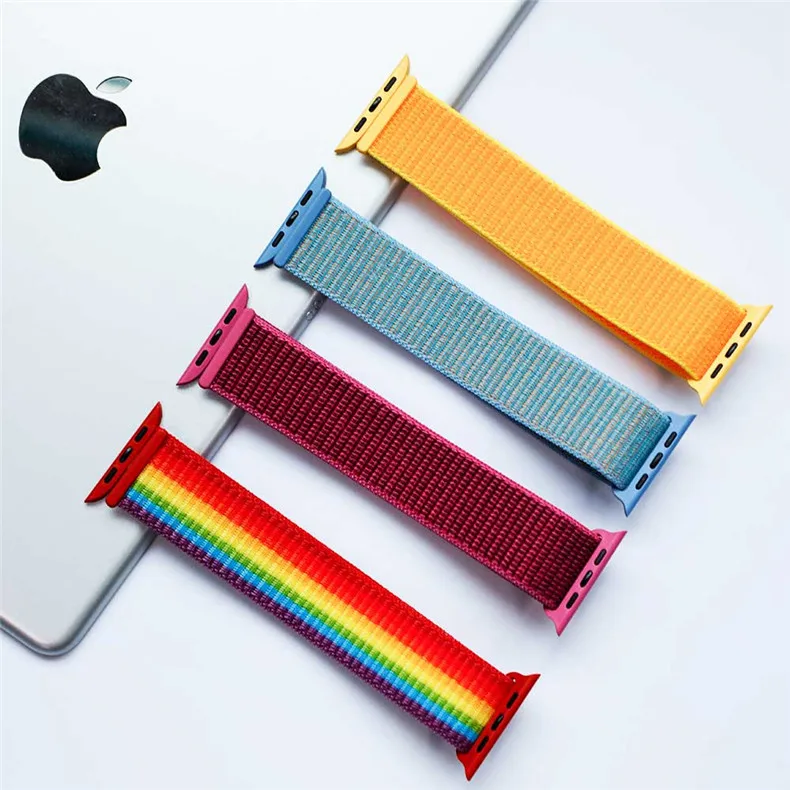 Ремешок для apple watch band sport loop apple watch 5 4 3 band 44 мм 40 мм iwatch 5 4 42 мм 38 мм correa нейлоновый браслет pulseira nato
