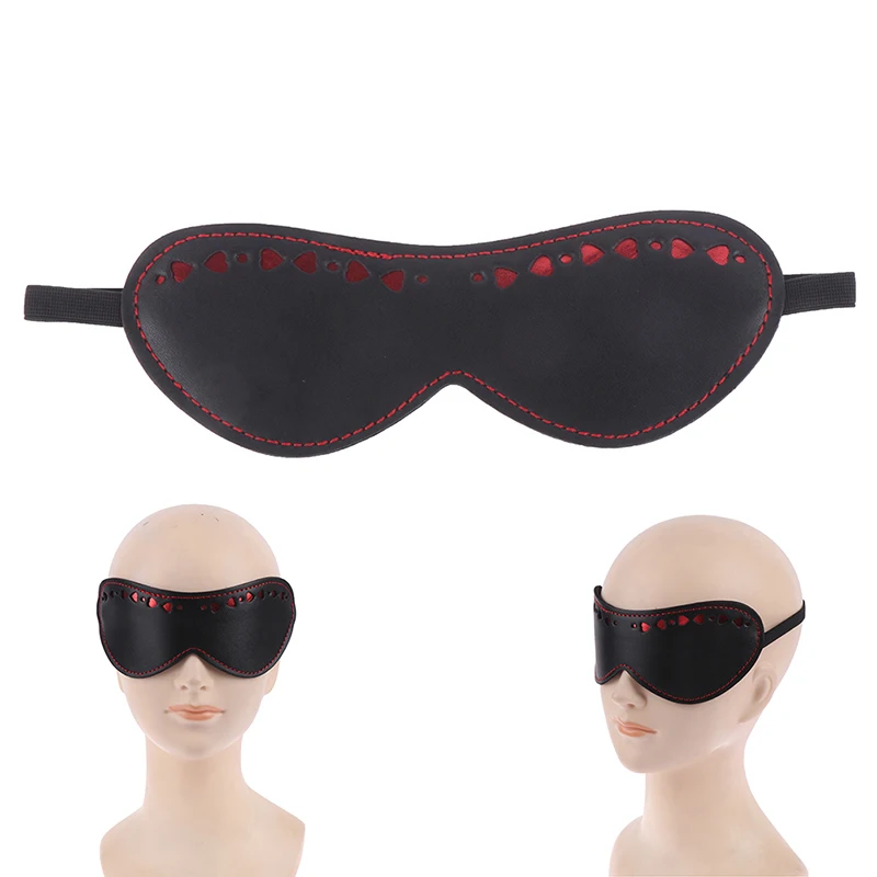 Кожаная пикантная маска на глаза БДСМ флирт секс игрушка с завязанными глазами