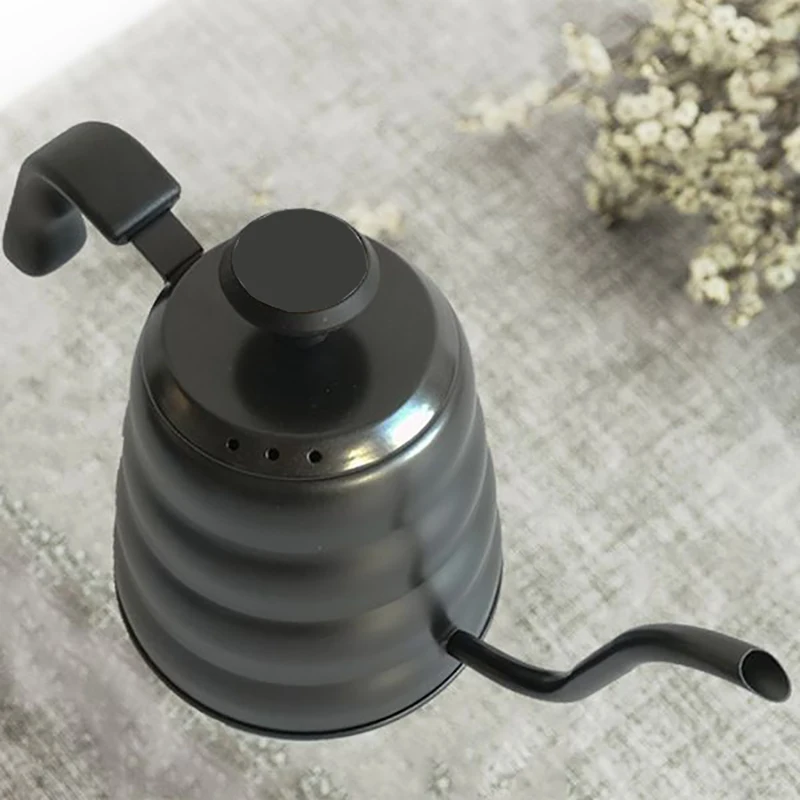 Лучший 1.2л из нержавеющей стали гусиная шея кофейник залить Кофе чайник с