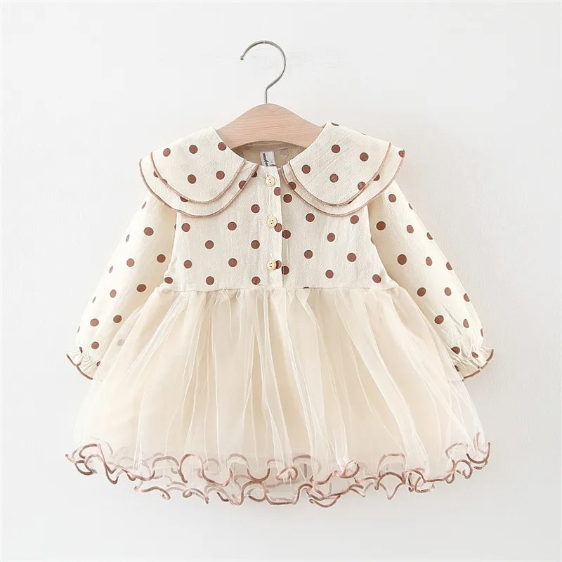 Платье для маленьких девочек Новинка 2019 года Брендовое платье с круглым вырезом