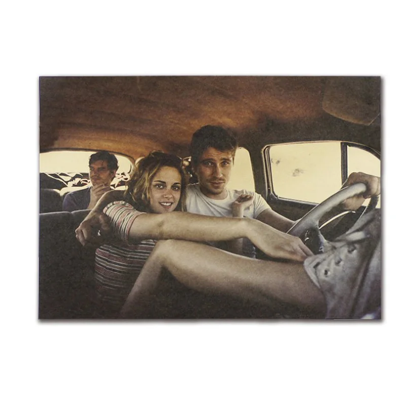 Автомобиль на дороге Декор Винтаж крафт Бумага классический постер фильма Карта