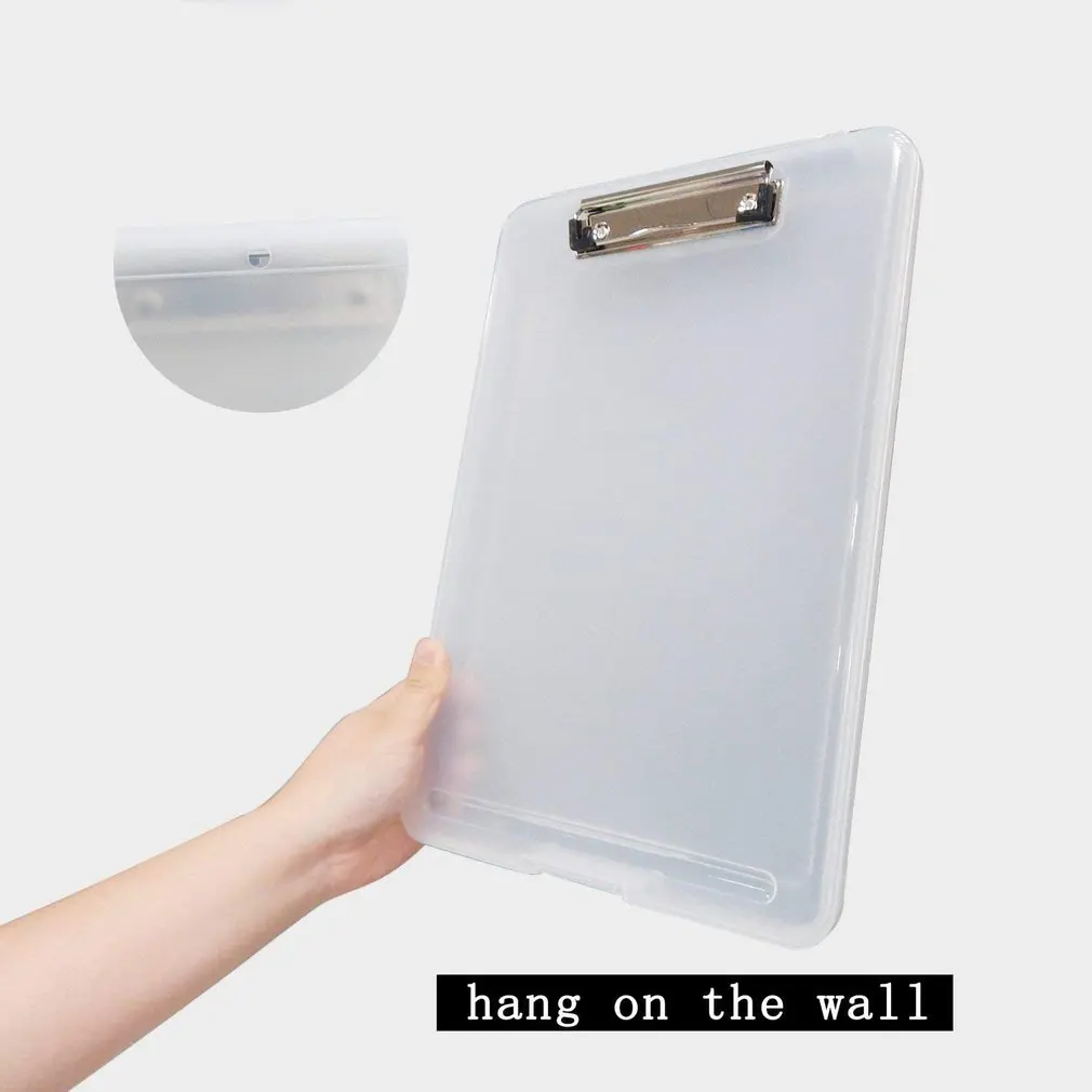 

Multifunctional PP File Box A4 Writing Board Portable File Storage Box File Box Openable PP File Box